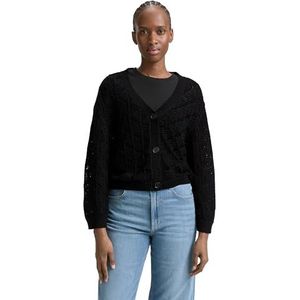 TOM TAILOR - 14482 - Cardigan - Deep Black - Gebreide Jas voor Dames