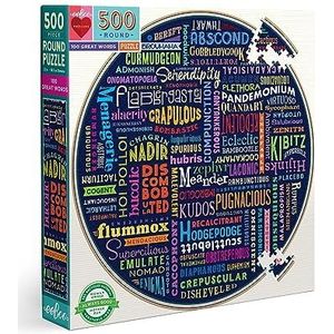 eeBoo Words-Puzzel volwassenen 500 stukjes op 100 grote woorden van de woordenschat, PZFGWD