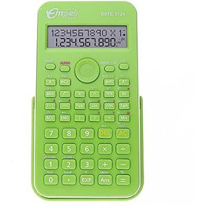 Stijlvolle wetenschappelijke rekenmachine in een mooie groene kleur. Alle benodigde functies geschikt voor school, werk en thuis. 150 x 80 x 18 mm plastic