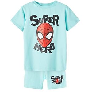 NAME IT Baby-jongens NMMAJS Spiderman SS NIGHTSET MAR pyjama, Tibetaanse Stone, 86, Tibetaanse steen, 86 cm