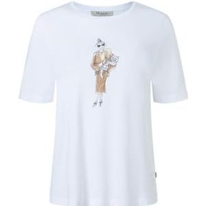 T-shirt ronde hals 1/2 mouw, camel, 36