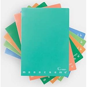 Monocromo Large Recycled Paper Bold Colors Ruled with Margins Notebook 10-Pack
