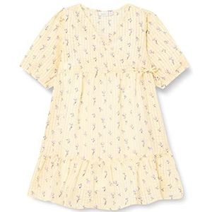 Bestseller A/S NKFHINAGE SS WRAP jurk voor meisjes, dubbele crème, 152, Double Cream, 152 cm