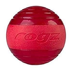 Rogz Rogz Yotz Squeekz - Squeaky hond bal speelgoed 640mm blauw, Rood