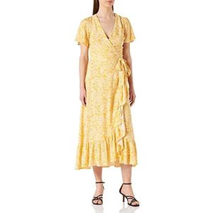 Part Two ClarinaPW DR Dress vrouwelijk silhouet, geel geschilderde bloem, 46 vrouwen
