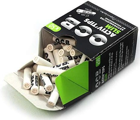 OCB - Actieve Koolfilter - Zilverkleurig - Dun - 7 mm - 50 Stuks