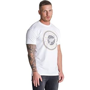 Gianni Kavanagh White Astral Crystals T-shirt voor heren, Wit, L