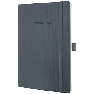 Sigel CO329, CONCEPTUM Notebook, ca. A5 (5,3 x 21,1 cm), gelinieerd, softcover, donkergrijs, met talrijke uitvoeringen