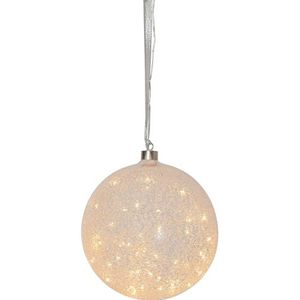 EGLO Led-kerstbal voor binnen, verlichte glazen bol om op te hangen, Ø 20 cm, lichtbol om op te hangen, warmwit, werkt op stroom