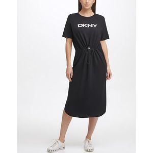 DKNY Damesjurk met trekkoord, zwart, S, zwart, S