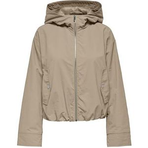 ONLY Dames Onlbealo Hood Jacket Cc OTW, Humus/Detail:Silver Trim, M