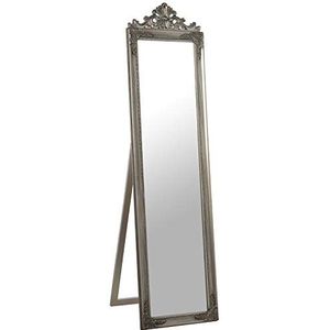 DRW voet van hout en spiegel in zilver 45 x 170 cm