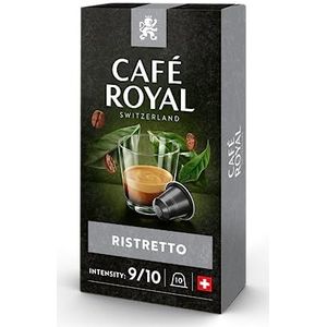 Café Royal Ristretto 100 Capsules voor Nespresso-koffiemachine - 9/10 Intensiteit - UTZ-gecertificeerde aluminium koffiecapsules