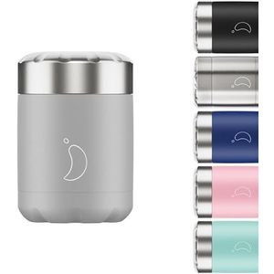 Chilly's thermos opbergblijk - dubbelwandige, lekvrije, herbruikbare premium voedselcontainer van roestvrij staal (RVS) - Grijs - 300ml