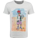 Sportshirt - Motiefprint - Jersey - Ronde Hals - Kwartmouw