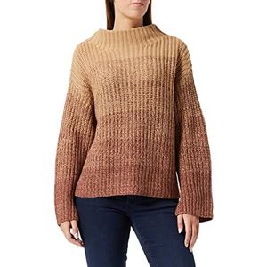 TOM TAILOR Dames Pullover met patroon 1032626, 30341 - Camel Knitted Gradient, M