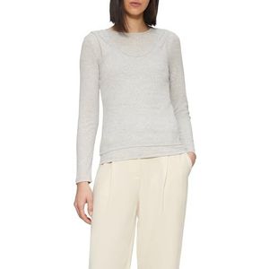 T-shirt - Côtelé - Zwart - Polyester - Comfortabel