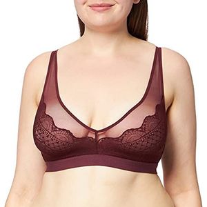 Schiesser Dames zachte cups beha, wijnrood, 70C