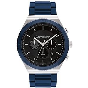Calvin Klein Analoge Quartz Horloge met Siliconen Band 25200307, Zwart