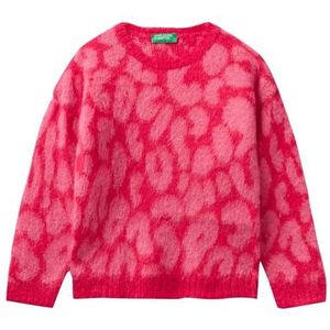 United Colors of Benetton Pullover voor meisjes en meisjes, Fuchsia en Roze 79n, 110 cm