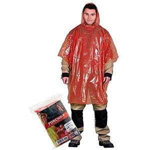 REIS PONCHO-F_C beschermende regenponcho, rood, effen maat, 20 stuks