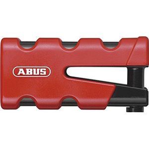 ABUS Remschijfslot Graniet Sledge 77 grip rood - motorslot met veilige XPlus cilinder en geheugenkabel - ABUS veiligheidsniveau 17 - rood