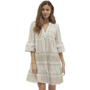 VERO MODA VMDICTHE 3/4 Tunic WVN GA NOOS, Silver Lining/Aop: ibiza Snow White, S