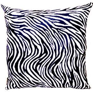 13Casa – Zebra A1 – kussen – afmetingen: 40 x 40 x 10 h cm. Kleur: wit, zwart. Mat: polyester.