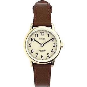 Timex Dames Easy Reader Classic 25mm Horloge, Bruin, 25 mm, Gemakkelijk Reader Horloge