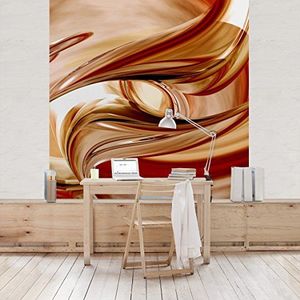Apalis Vliesbehang mandalay fotobehang vierkant | vliesbehang wandbehang muurschildering foto 3D fotobehang voor slaapkamer woonkamer keuken | grootte: 240x240 cm, rood, 97824