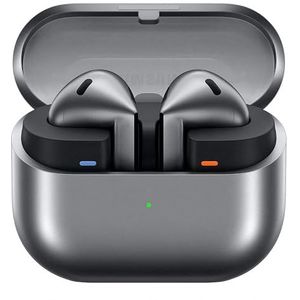 Samsung Galaxy Buds3 Draadloze Bluetooth Hoofdtelefoon, Active Noise Cancelling (ANC), Adaptive Noise Cancelling, In-ear hoofdtelefoon met 360 Audio, Zilver, Incl. Anymode Clear Case