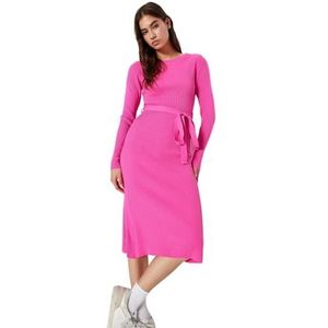 Trendyol FeMan A-lijn Slim fit gebreide jurk, roze, S, roze, S