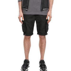 Urban Classics Heren Double Pocket Cargo Shorts, korte herenbroek, verkrijgbaar in vele verschillende kleuren, maten S tot 5XL, zwart, 4XL