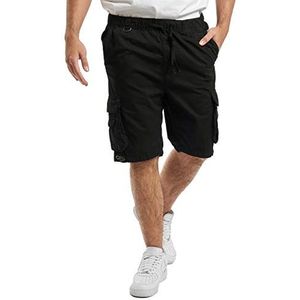 Urban Classics Heren Double Pocket Cargo Shorts, korte herenbroek, verkrijgbaar in vele verschillende kleuren, maten S tot 5XL, zwart, M