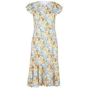 rich&royal Lange bedrukte jurk voor dames, wit (white 100), 38