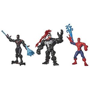 Hasbro Marvel Super Hero Mashers Web-Slinging Mash Pack, 24 bouwbare stukken en 3 accessoires om 3 figuren te maken, voor kinderen vanaf 4 jaar [Amazon Exclusive] - Amazon Exclusive