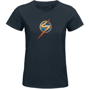 Marvel ""The Logo"" WOMAVLSTS014 T-shirt voor dames, marineblauw, maat S, Marine., S