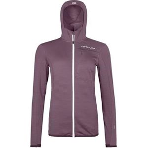 ORTOVOX Fleece Light Grid Hooded Jacket - Paars - Unisex - Volwassenen