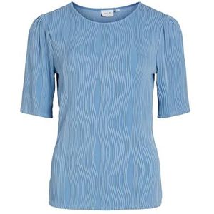 VILA - Vinira - Top - Hemelsblauw - 2/4 Mouw