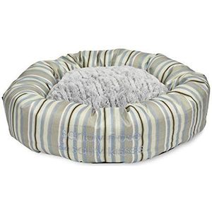 Petface Sandpiper streep ronde hond bed, groot