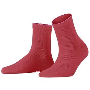 Burlington Dames Korte sokken Chelsea W SSO Katoen Dun gedessineerd 1 Paar, Rood (Coral Red 8542), 36-41