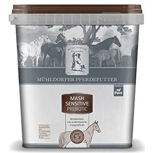 Mühldorfer Mash Sensitive Prebiotic, 3 kg, graanzetmeel en suikergereduceerd paardenvoer, voor het voeden van magere of zware paarden