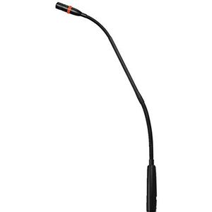 JTS GM-5212L Elektret zwanenhals-microfoon met led en supernier-karakteristiek, conferentie-microfoon voor doorkondigingen, lezingen en andere spraakoverdrachten, in zwart