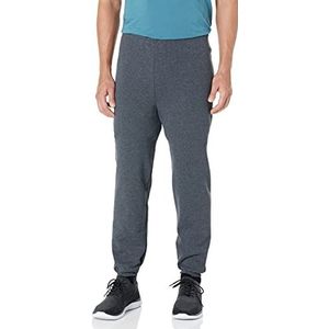 Jerzees Heren NuBlend Fleece Open Bottom Joggingbroek met zakken, Relaxed Fit, Katoenmix, Zwarte Heather, 3XL