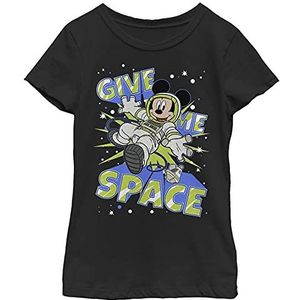 Disney Mickey Mouse Give Me Space Astronaut Girls T-shirt, Schwarz, XS