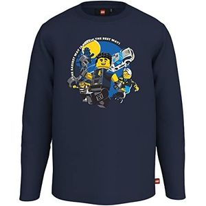 LEGO Jongensstad Jungen Langarmshirt Polizei LWTaylor 100 T-Shirt, 590 Dark Navy, 98