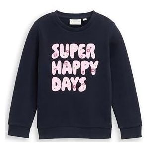 Tom Tailor - Sweater - Sky captain - Met Frontprint - Voor Meisjes