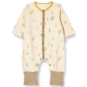 Sigikid Uniseks overall met klapboorden Classic Baby voor jongens en meisjes, beige, 62 cm