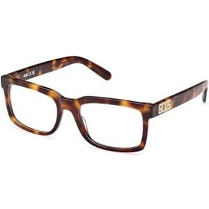 GCDS Unisex GD5027 Prescription Eyewear Frames, Dark Havana, 53, Dark Havana, 53