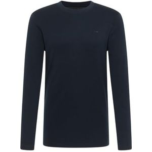 MUSTANG - Arlington - T-shirt - Navy - Heren - Lange Mouwen